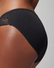 Cotton Blend Hipster Panty with Lace - Soma