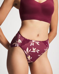 Tummy High-Leg Brief Panty with Lace - Soma
