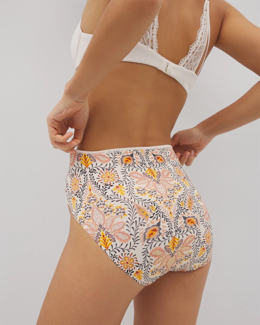 Tummy High-Leg Brief Panty with Lace - Soma