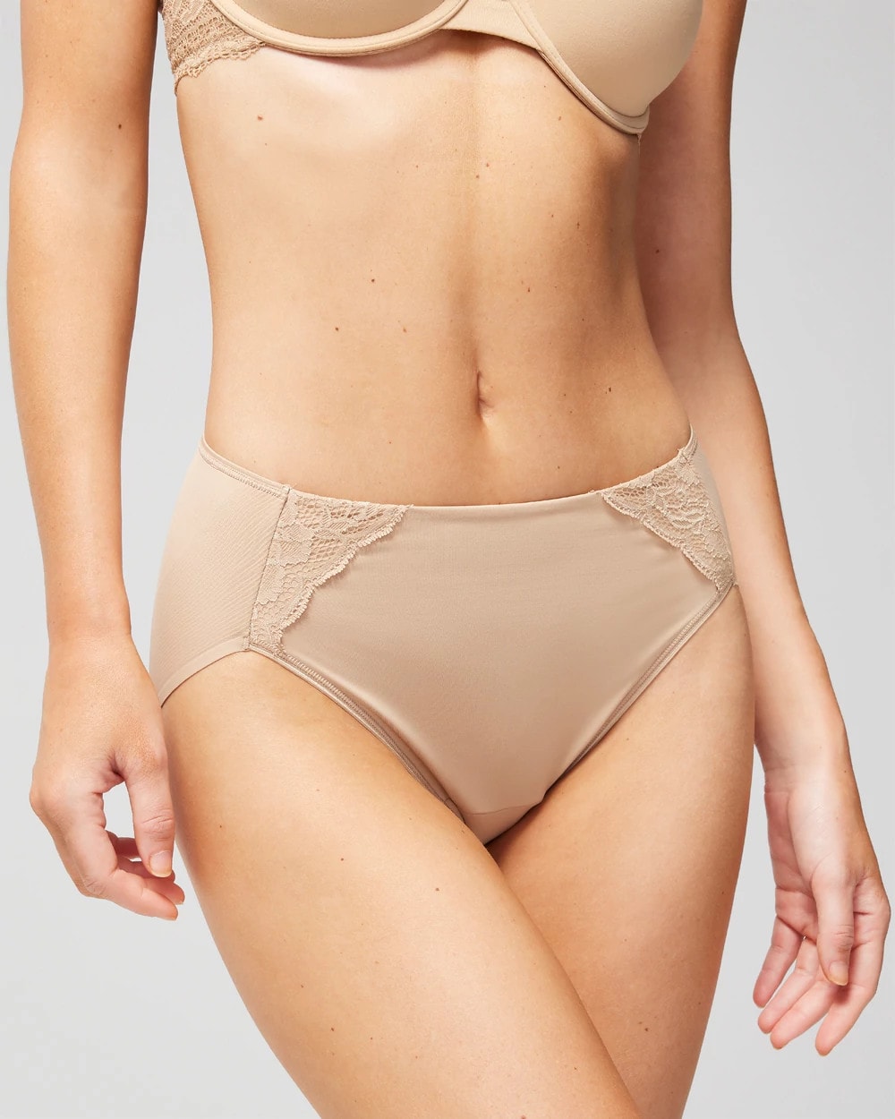 High-Leg Brief Panty with Lace - Soma