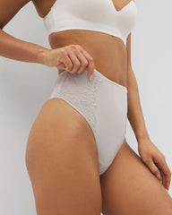 High-Waist Thong Panty With Lace - Soma