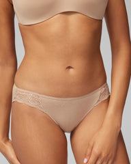 Cotton Blend Bikini Panty with Lace - Soma
