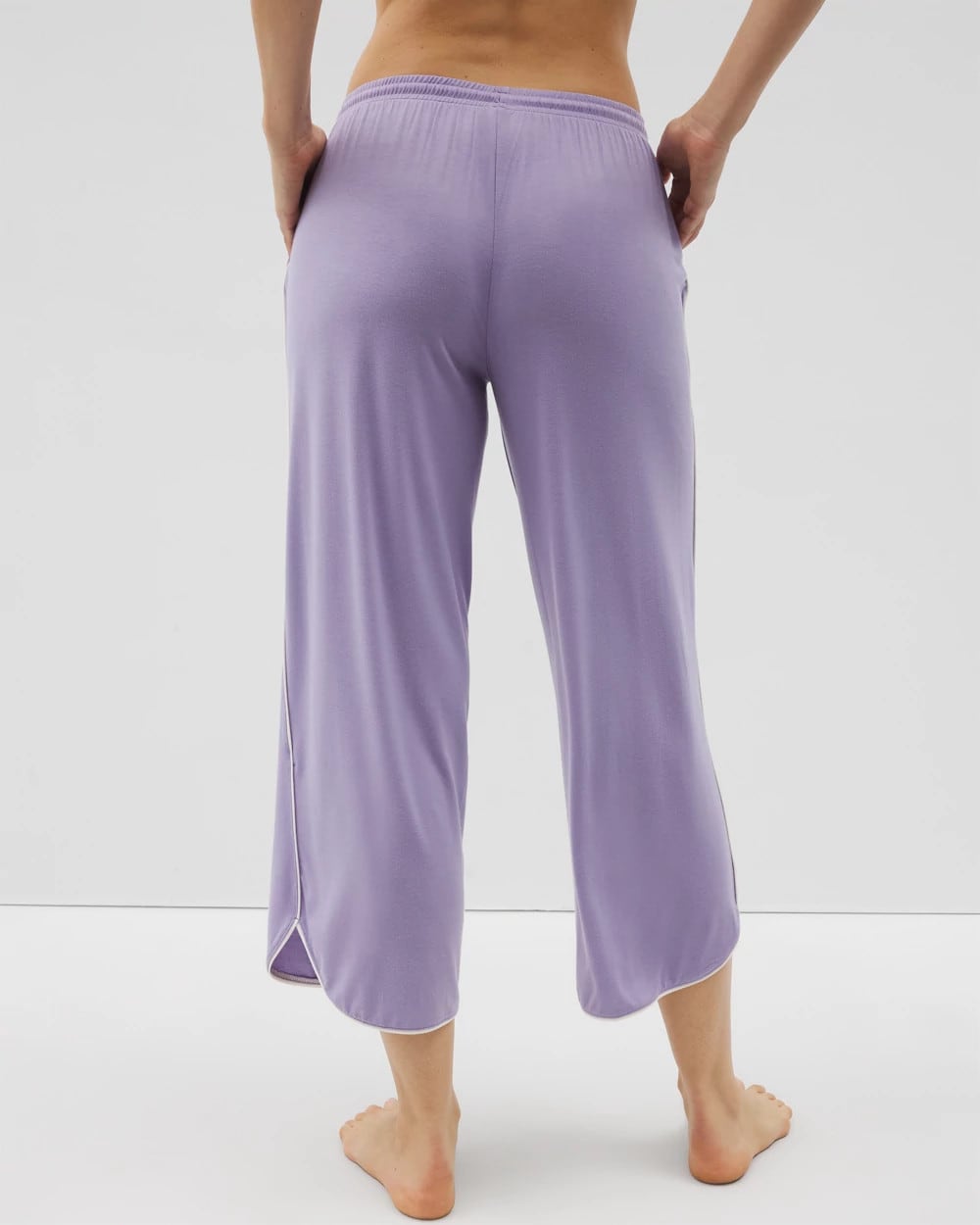 Solid Piped Crop Pajama Pant - Soma