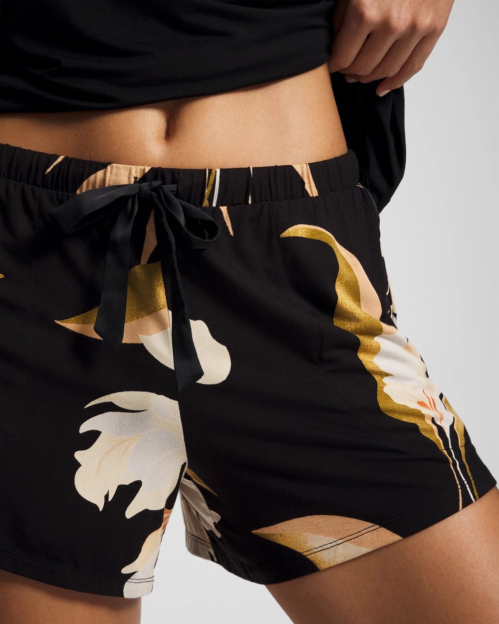 Satin Trim Pajama Short - Soma