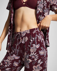 Piped Crop Pajama Pants - Soma