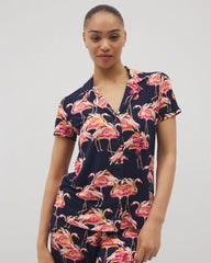 Short Sleeve Notch Collar Pajama Top - Soma