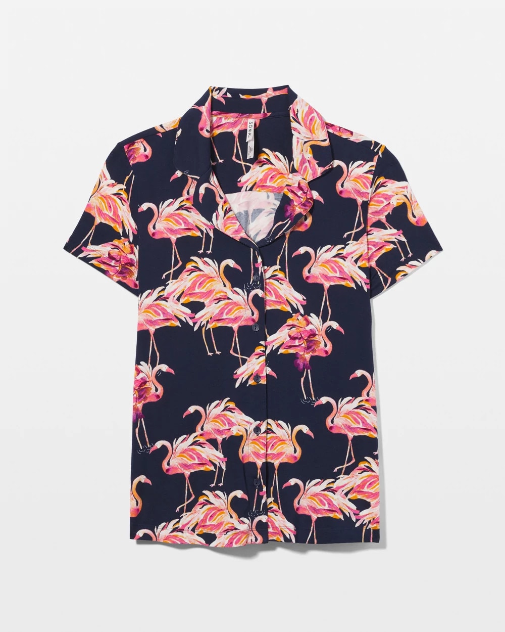 Short Sleeve Notch Collar Pajama Top - Soma