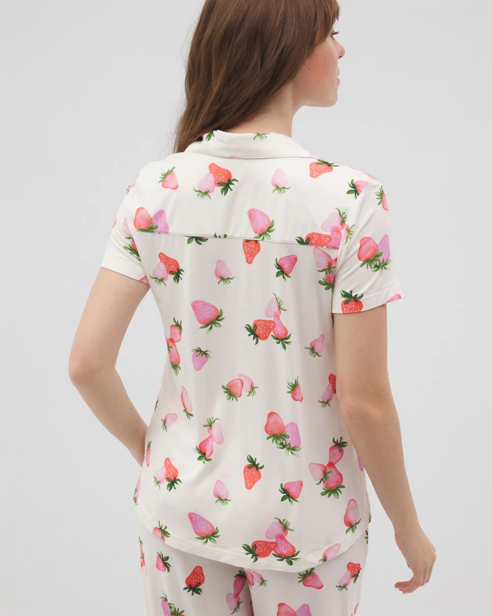 Short Sleeve Notch Collar Pajama Top - Soma