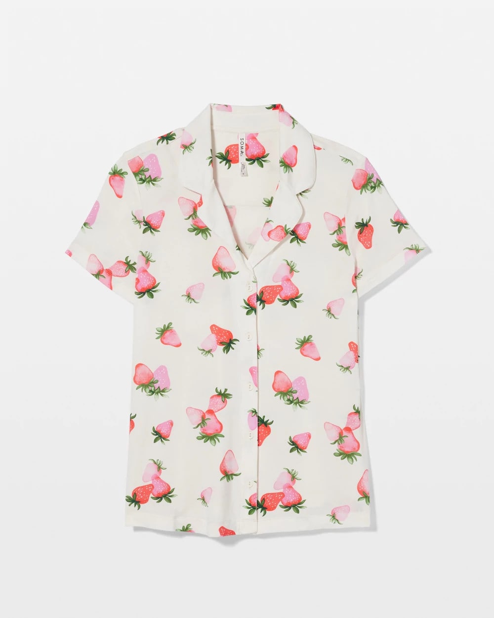 Short Sleeve Notch Collar Pajama Top - Soma