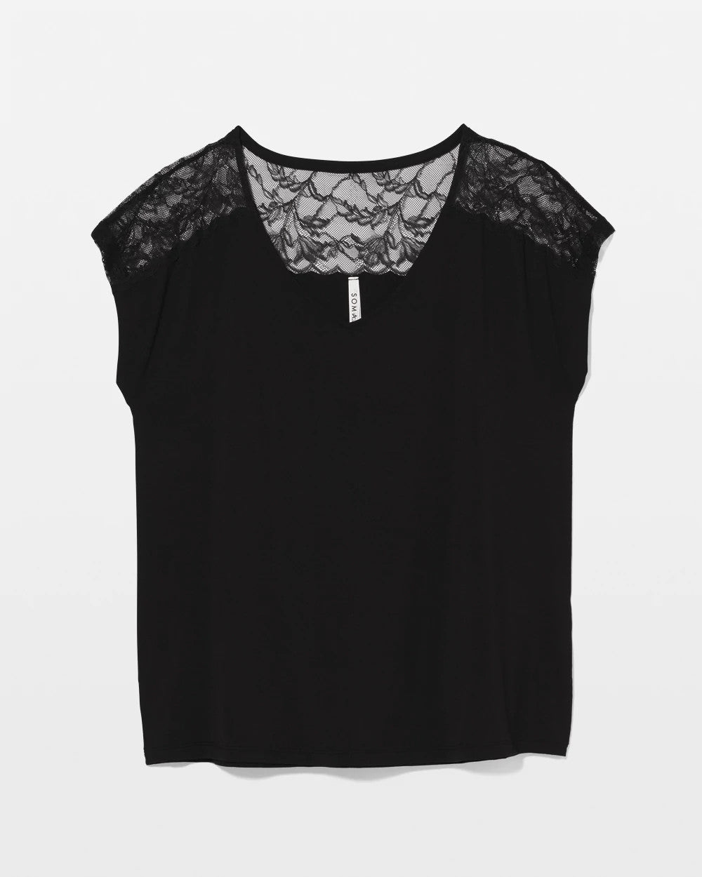 Short Sleeve Lace Pajama Tee - Soma