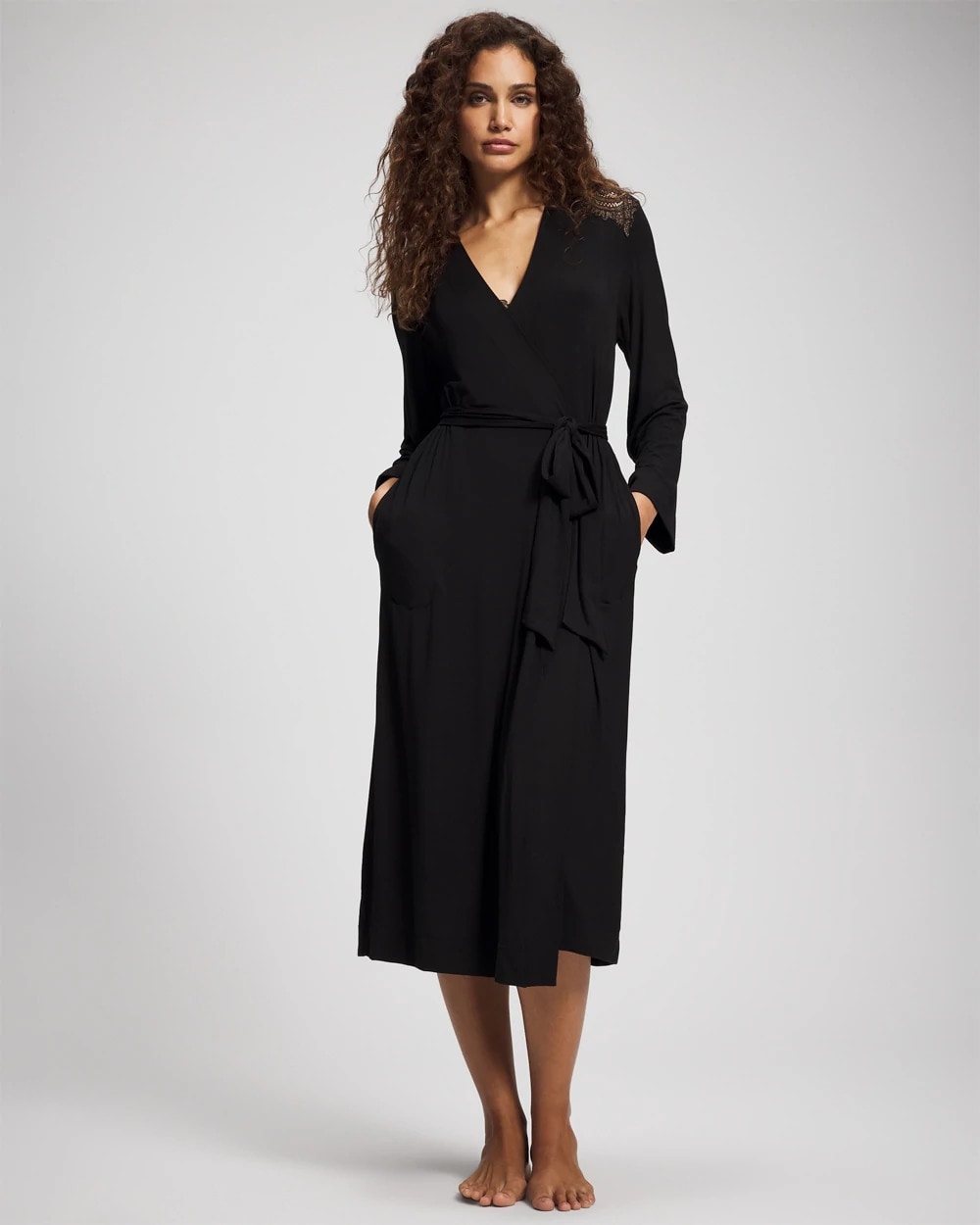 Long Robe with Lace - Soma
