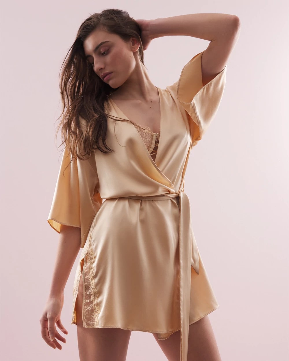 Silk Short Robe - Soma