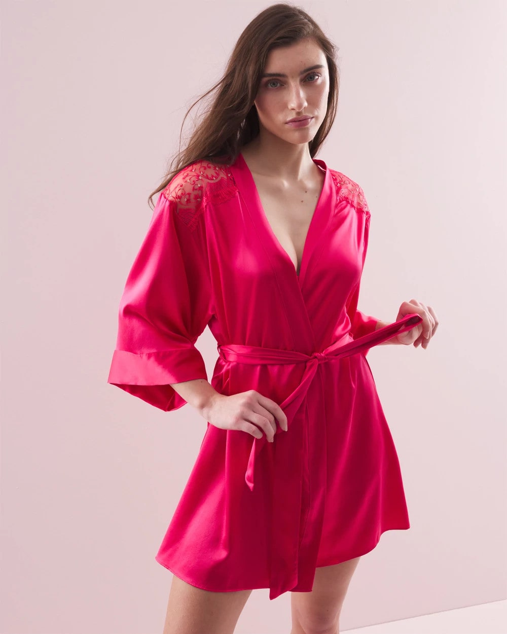 Silk Short Robe - Soma