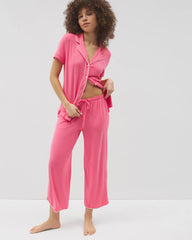 Solid Piped Crop Pajama Pant - Soma