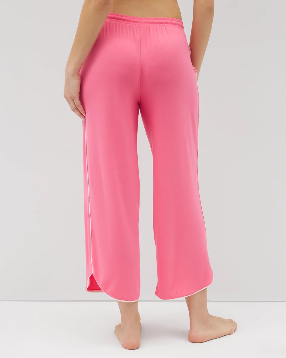 Solid Piped Crop Pajama Pant - Soma