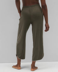 Solid Piped Crop Pajama Pant - Soma