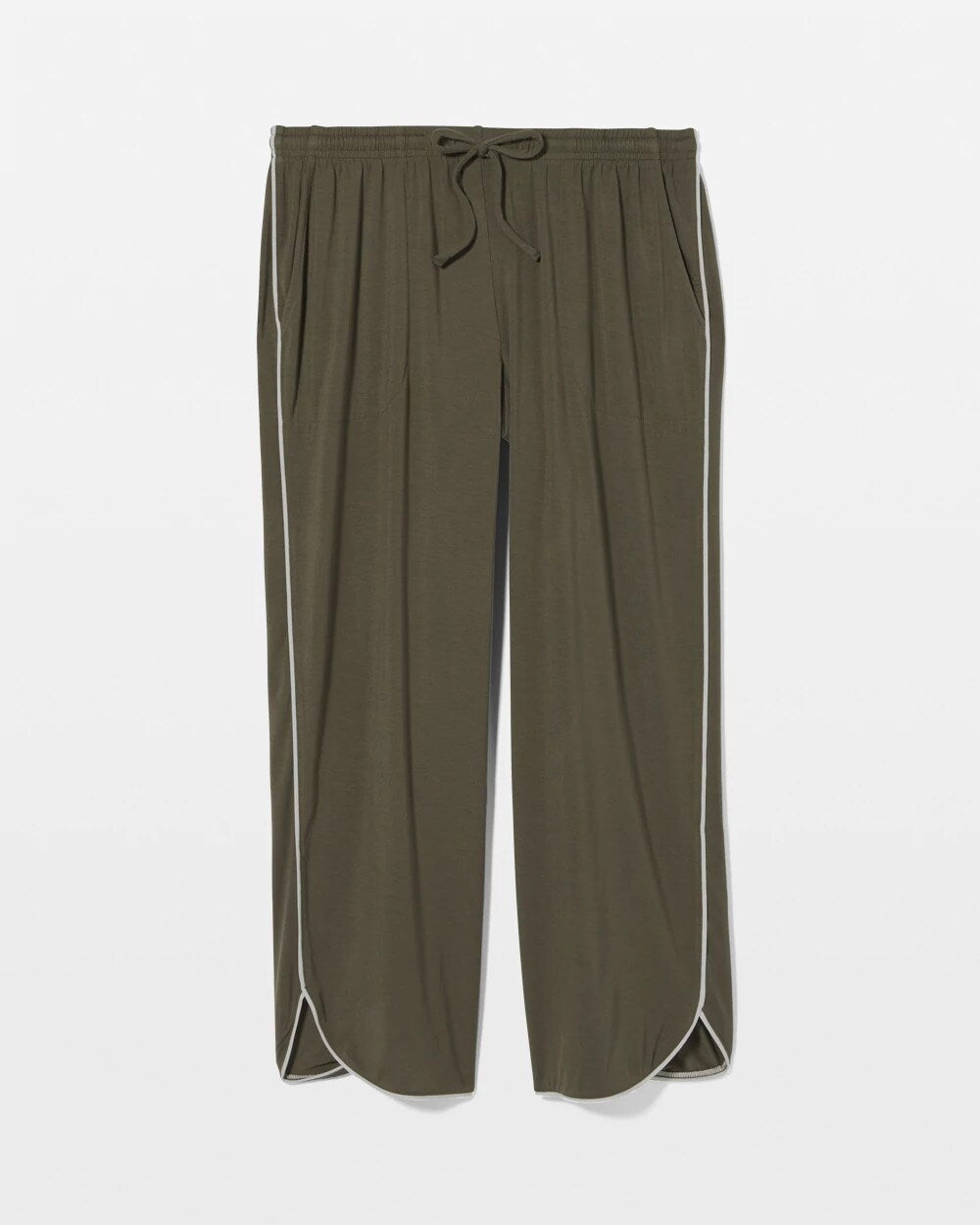 Solid Piped Crop Pajama Pant - Soma