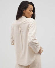 Beach Cotton Long Sleeve Button-Up - Soma