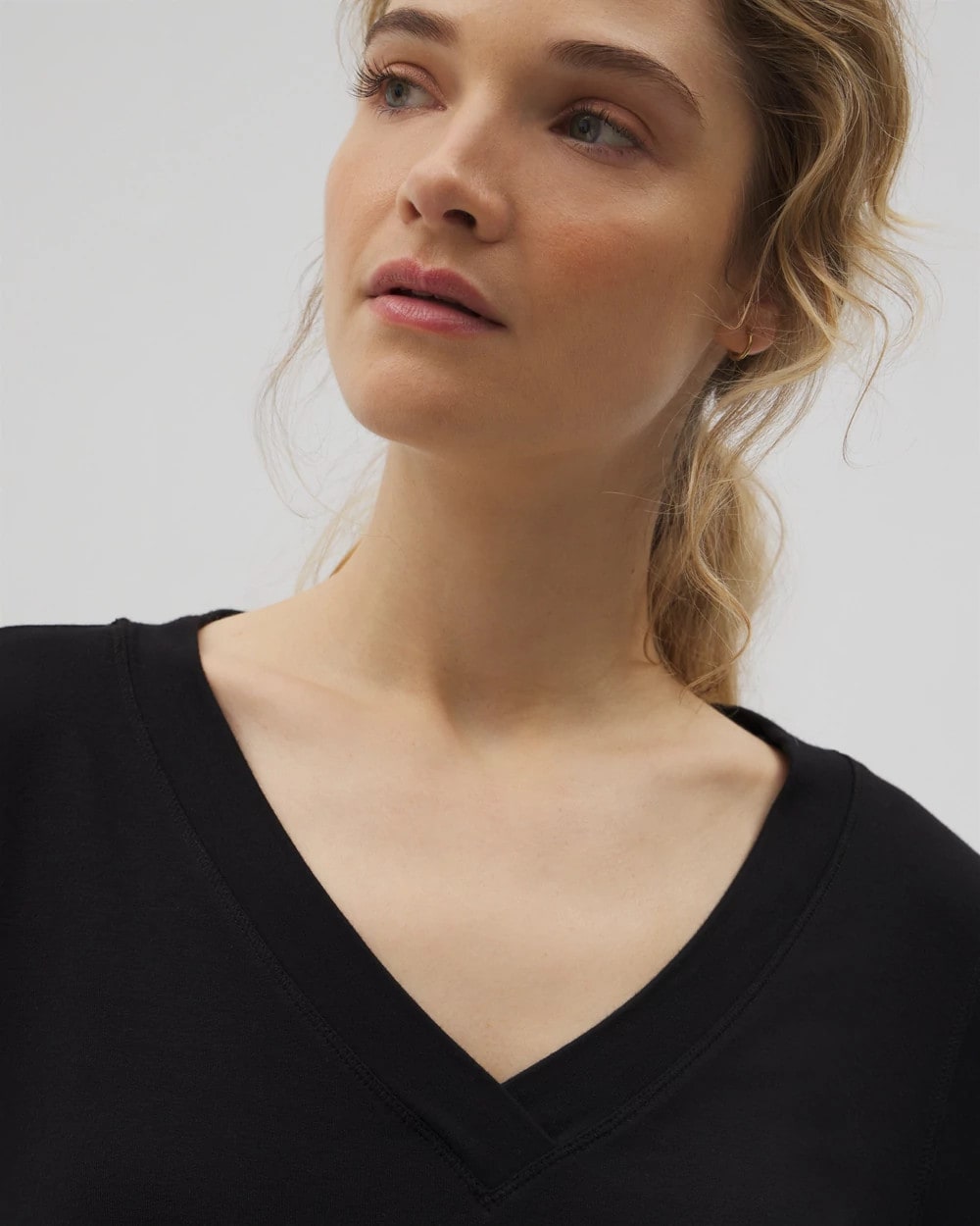 Long-Sleeve V-Neck Pajama Top - Soma