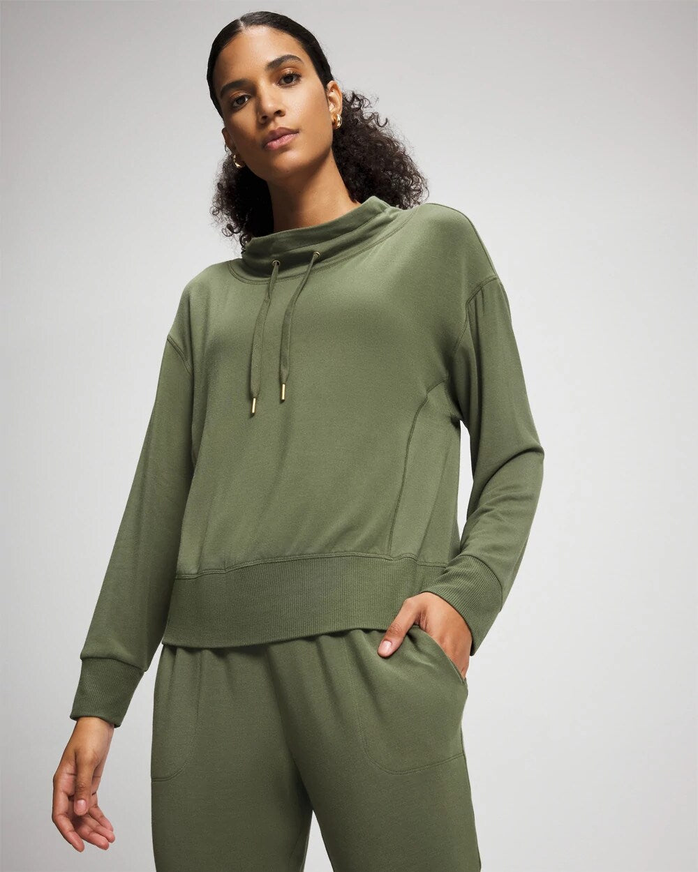 Ultrasoft Fleece Relaxed Funnel Neck Sweatshirt - Soma