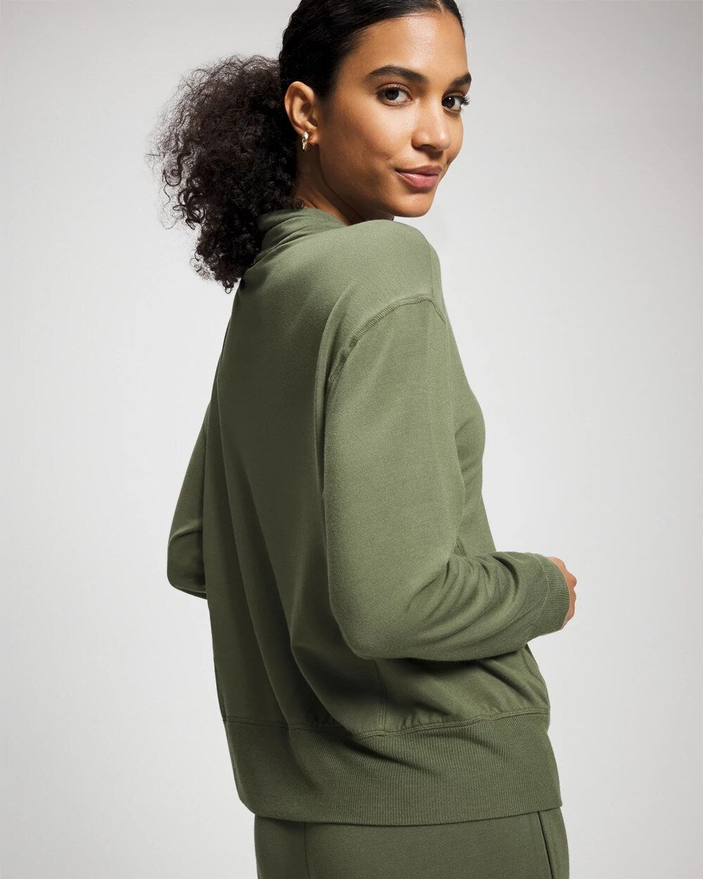 Ultrasoft Fleece Relaxed Funnel Neck Sweatshirt - Soma