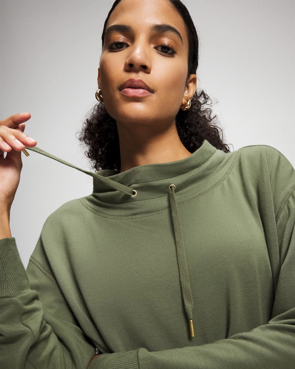 Ultrasoft Fleece Relaxed Funnel Neck Sweatshirt - Soma