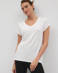 Rib Knit V-Neck Tee - Soma