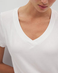 Rib Knit V-Neck Tee - Soma