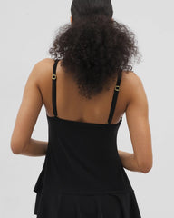 Beyond Control Solid Essentials Ruffle Swim Dress - Soma