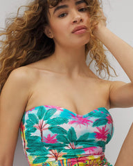 St. Tropez Shirred Bandeau One-Piece Suit - Soma
