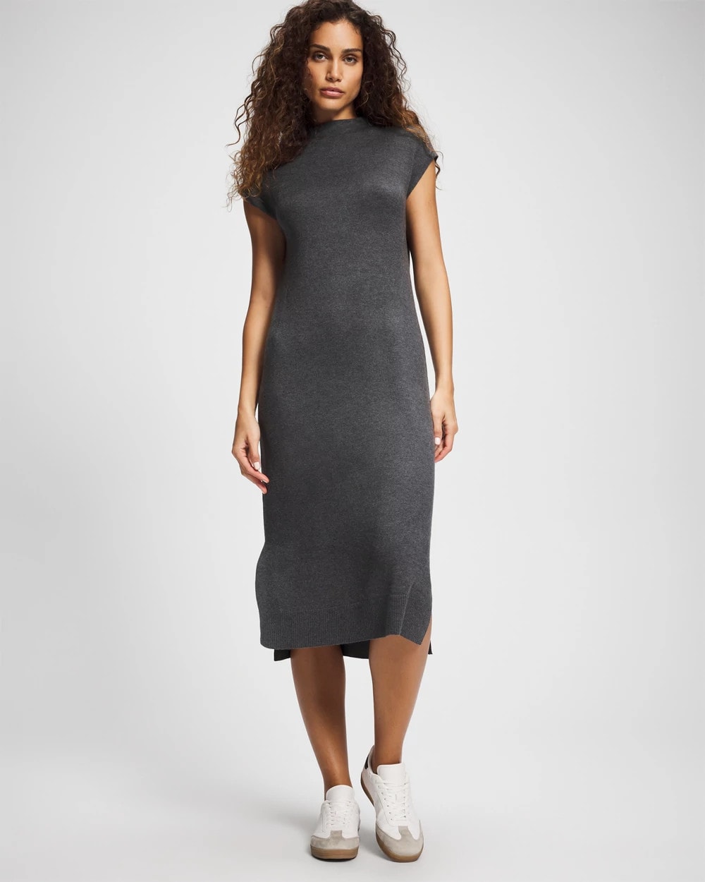 Premier Knit Sweater Funnel Neck Midi Dress - Soma