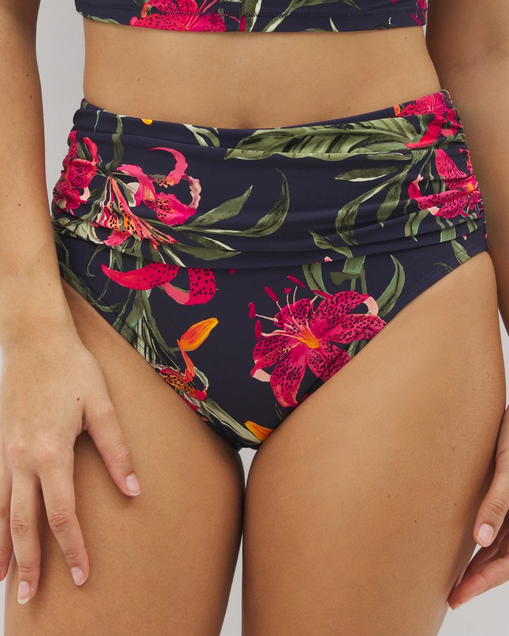 Soma Swim Ruched High-Waist Bikini Bottom - Soma