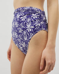 Ruched High-Waist Bikini Bottom - Soma