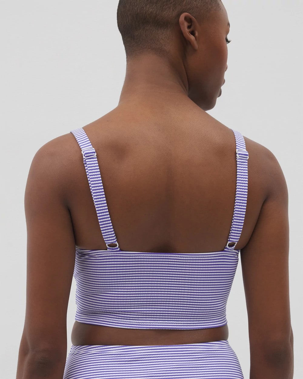 Seersucker V-Wire Cropped Bikini - Soma
