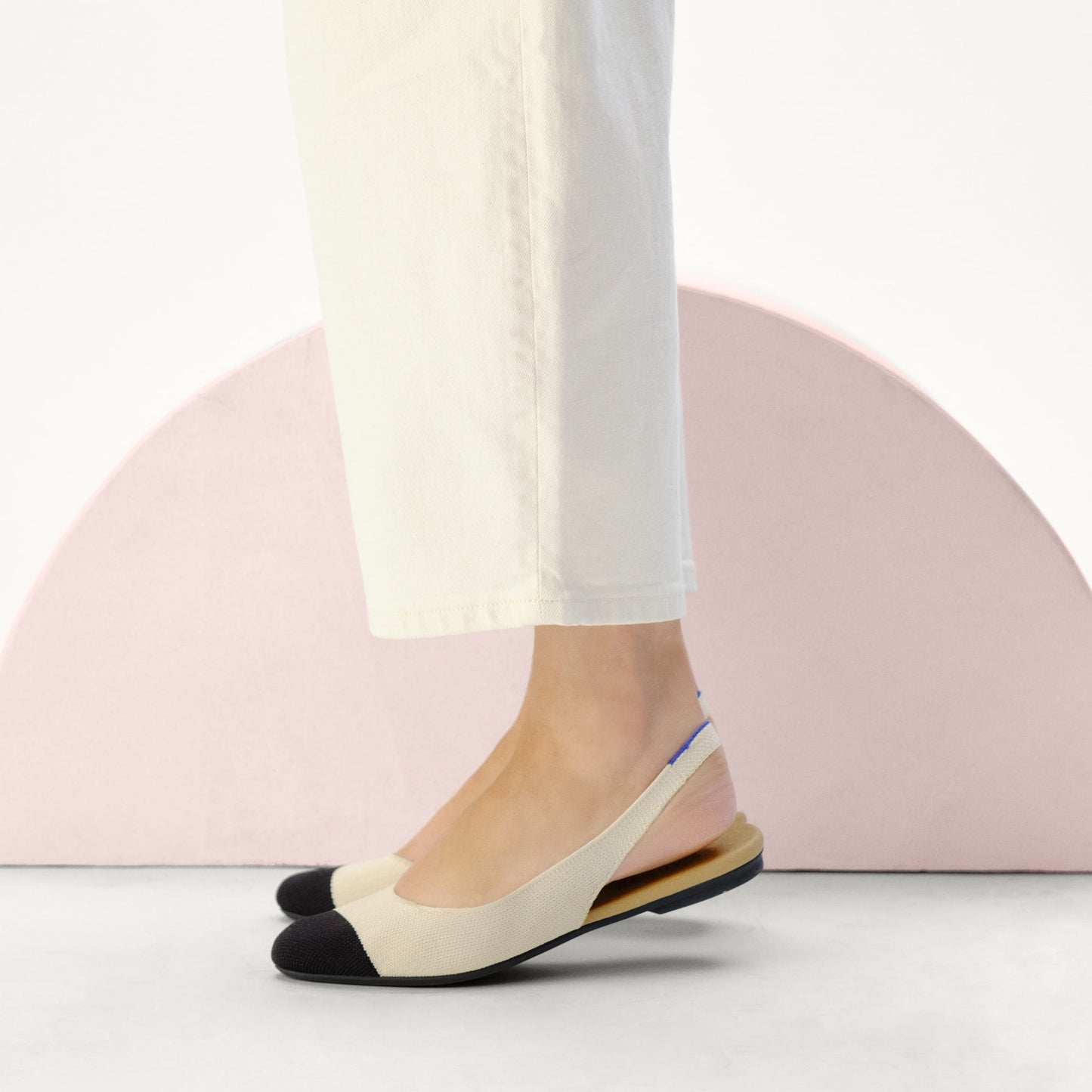 Rothys The Almond Slingback in Conch Captoe