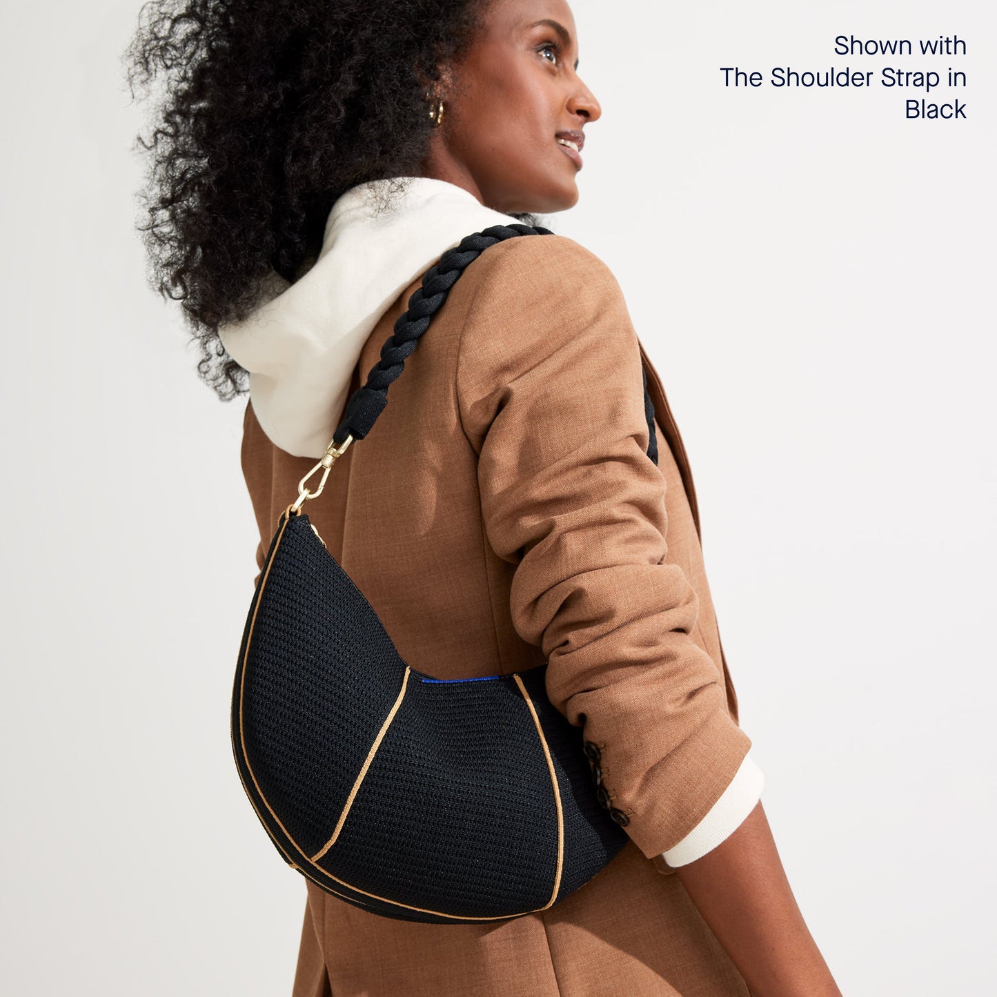 Rothys The Crescent Bag in Black