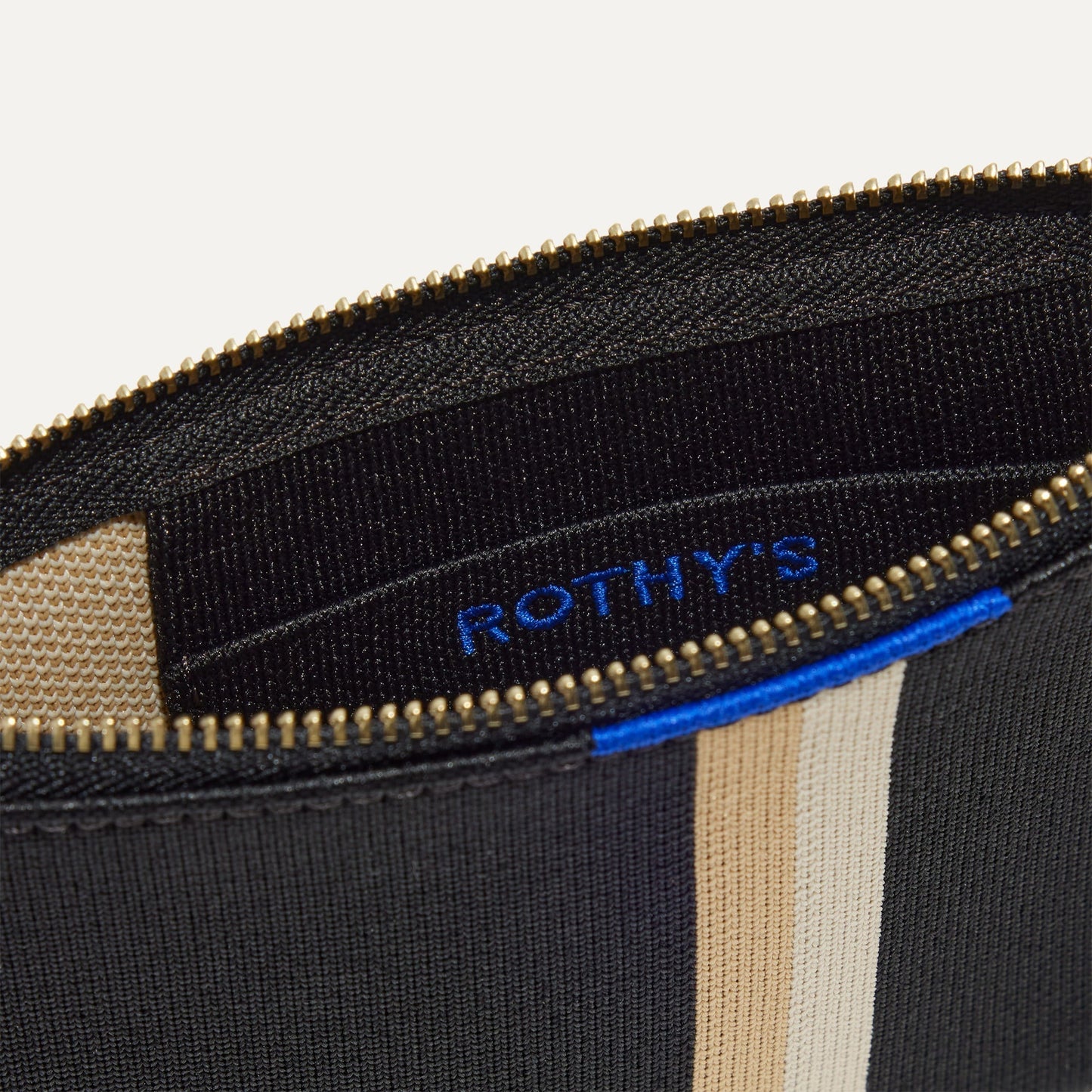 Rothys Wallet Wristlet in Black Portobello Stripe