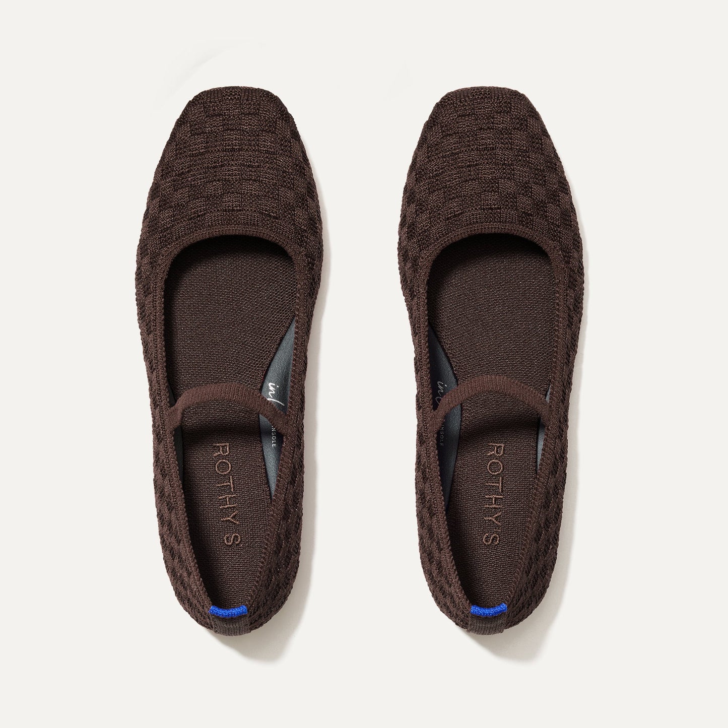 Rothys The Max Square Mary Jane in Chocolate