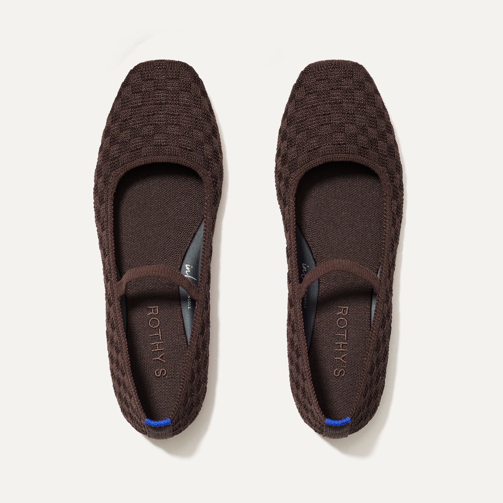 Rothys The Max Square Mary Jane in Chocolate