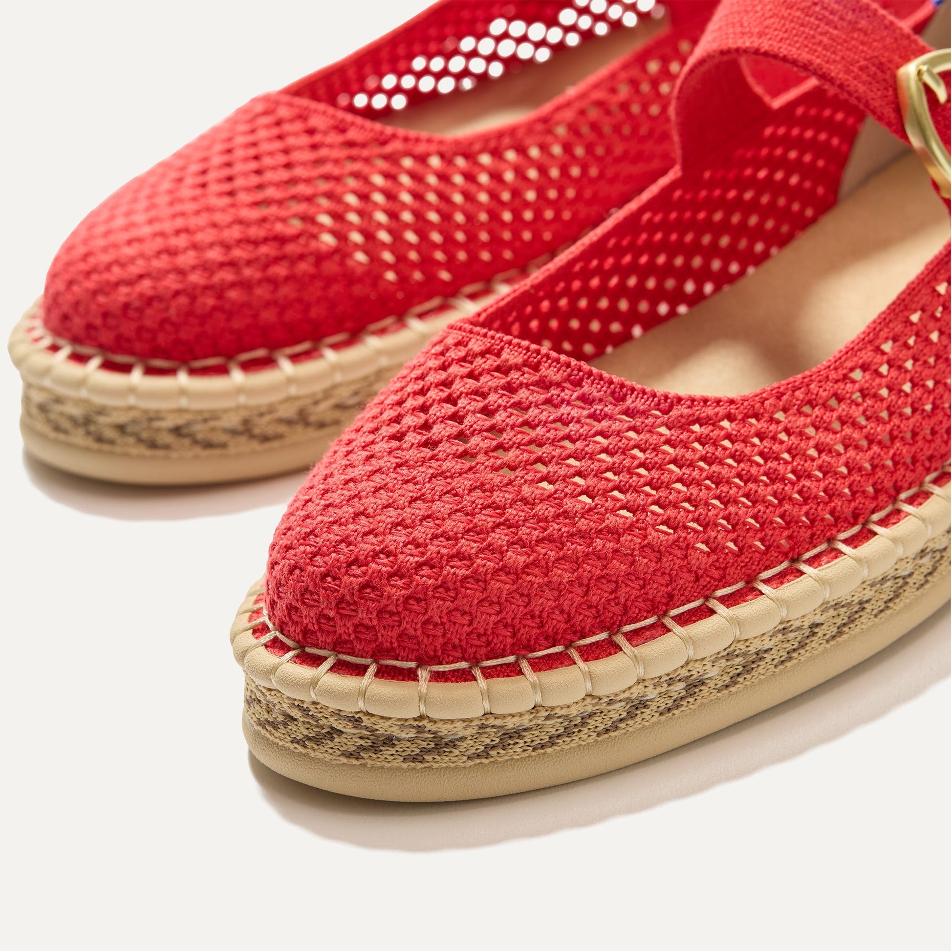 Rothys The Espadrille Mary Jane in Red Hot