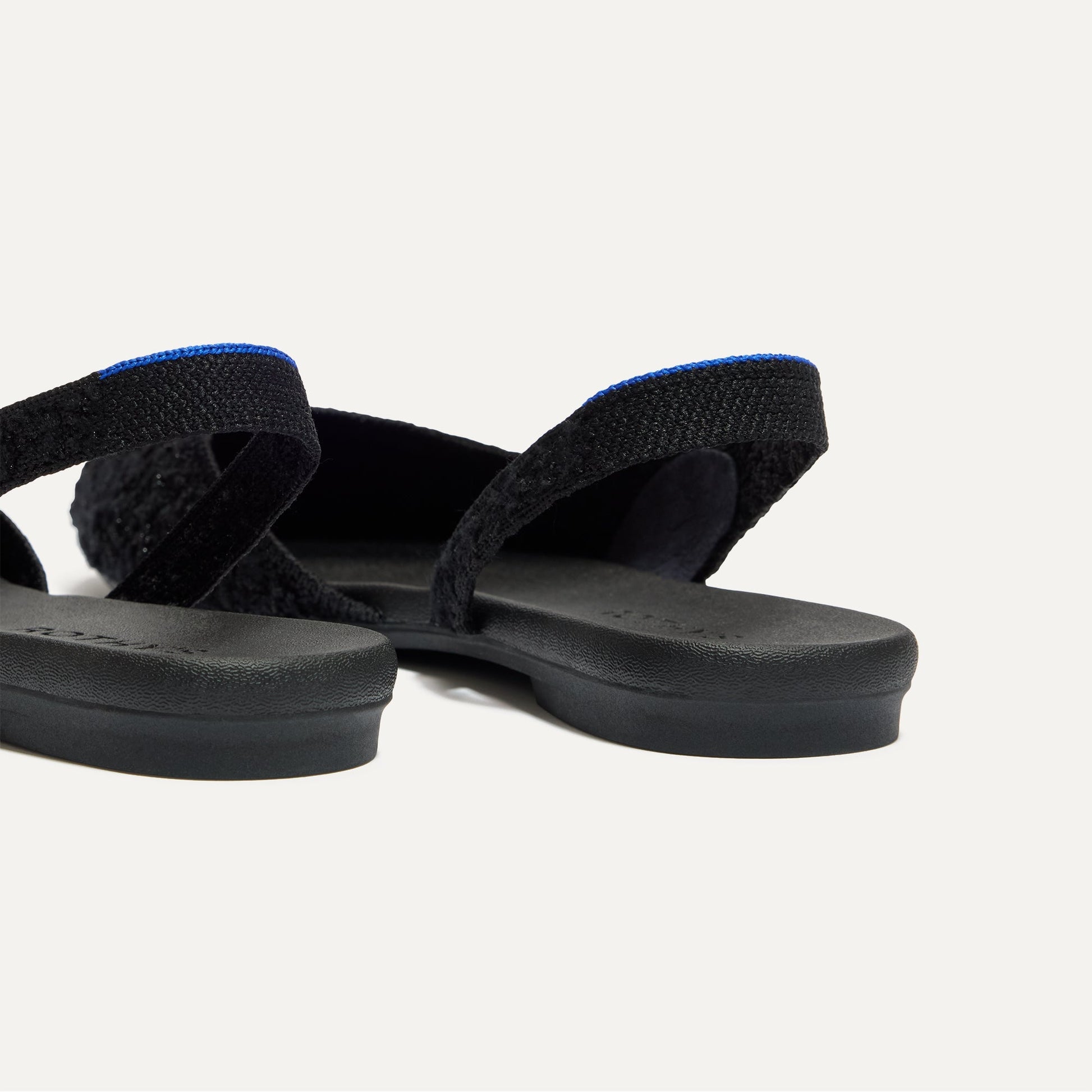 Rothys The Almond Slingback in Black Bouclé