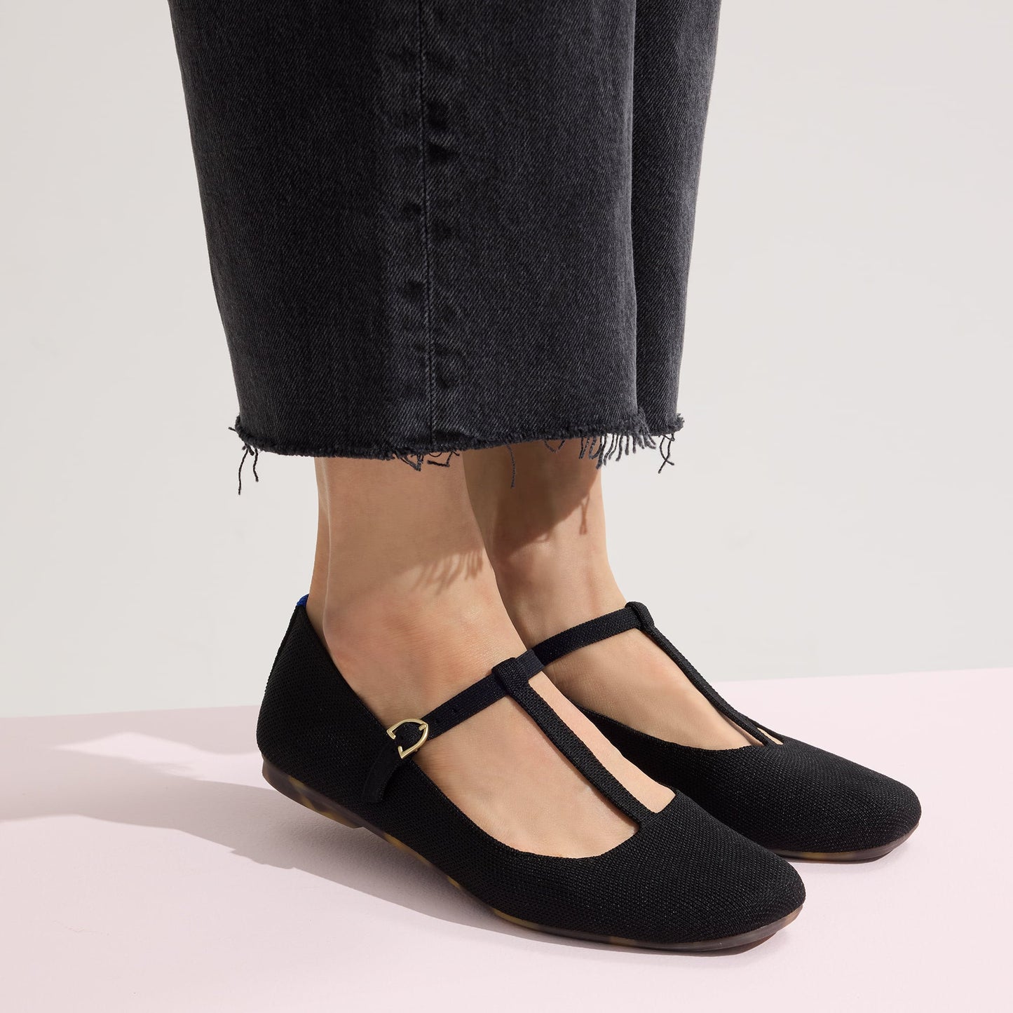 Rothys The T-Strap Mary Jane in Black
