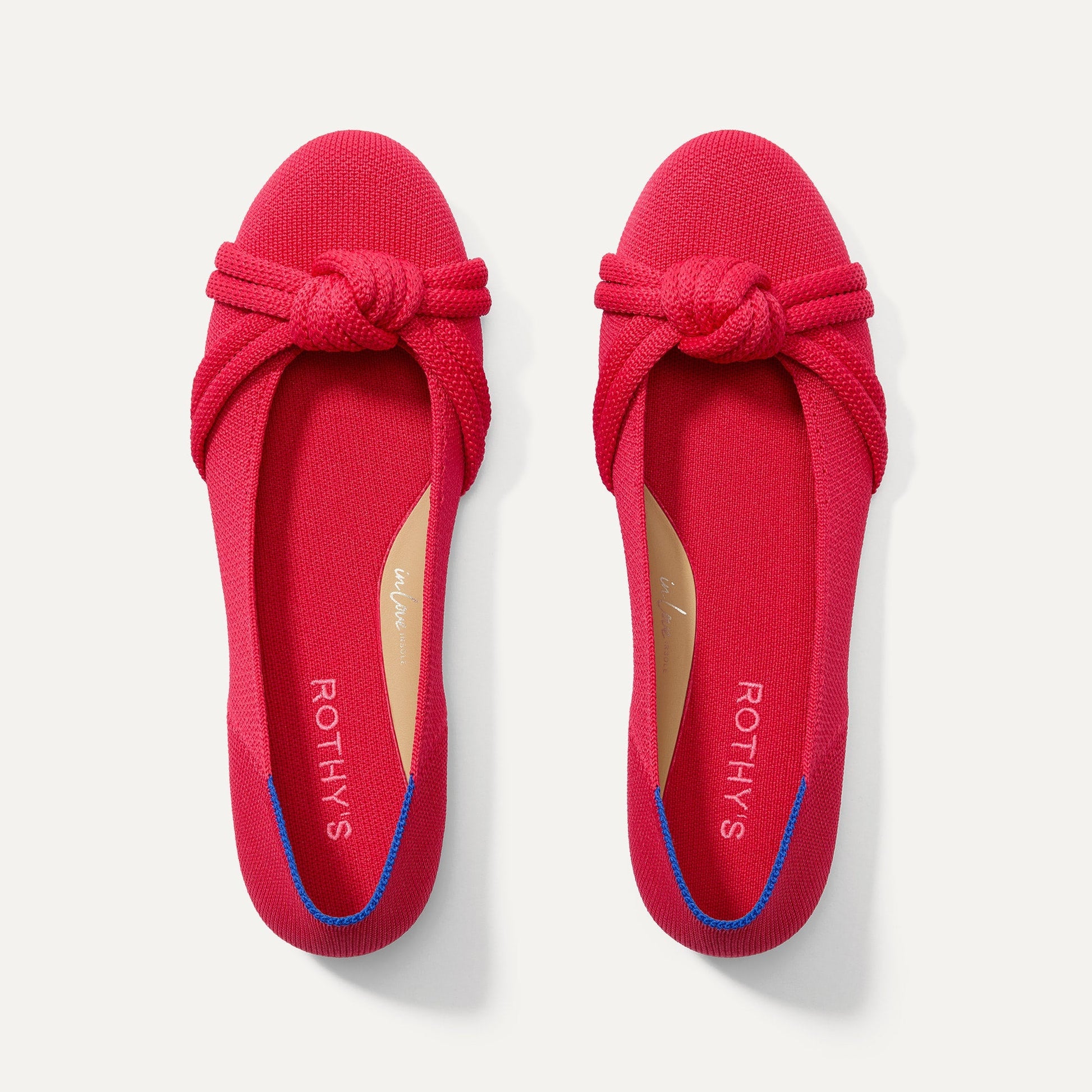 Rothys The Knot Ballet Flat in Lollipop Red