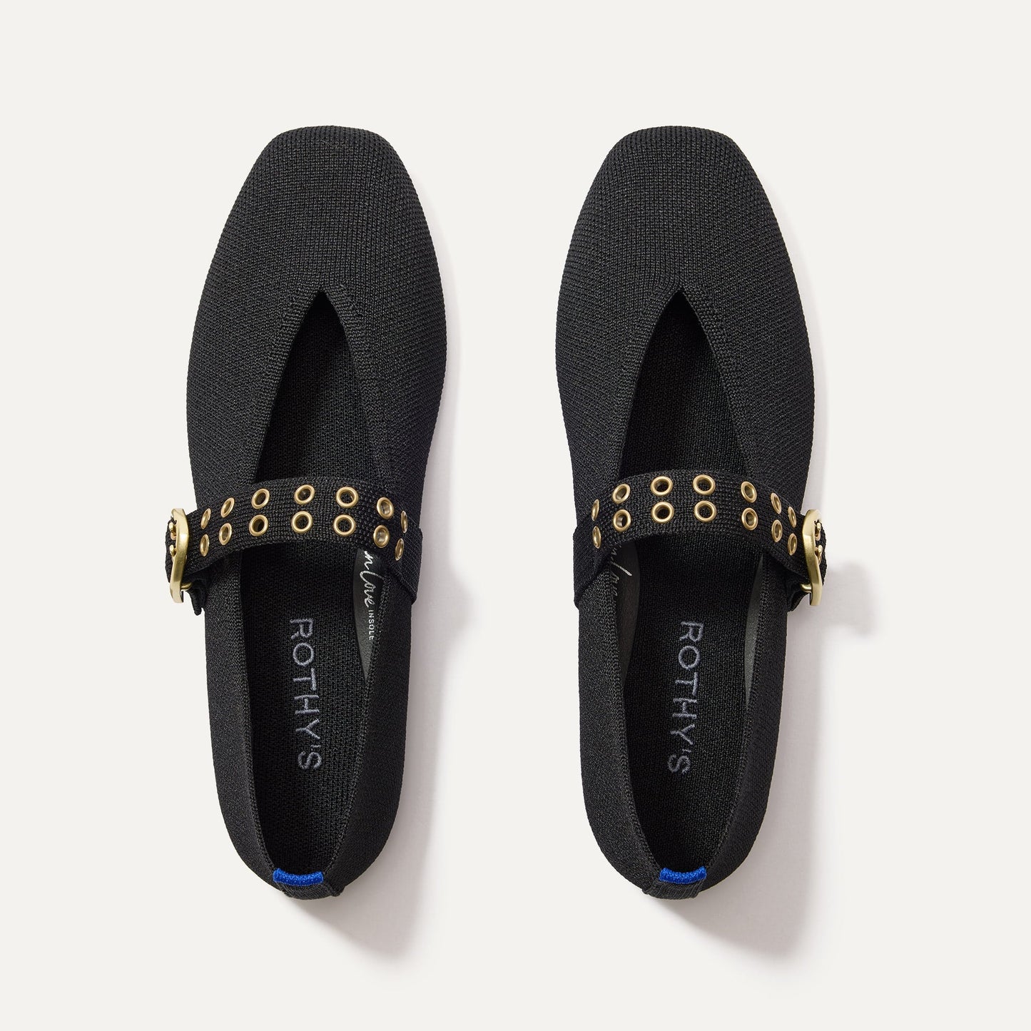 Rothys The Max Buckle Mary Jane in Black
