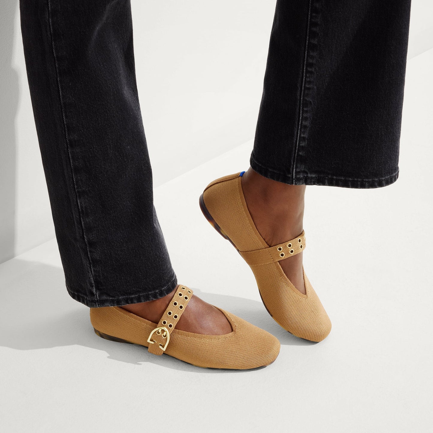 Rothys The Max Buckle Mary Jane in Java Chip