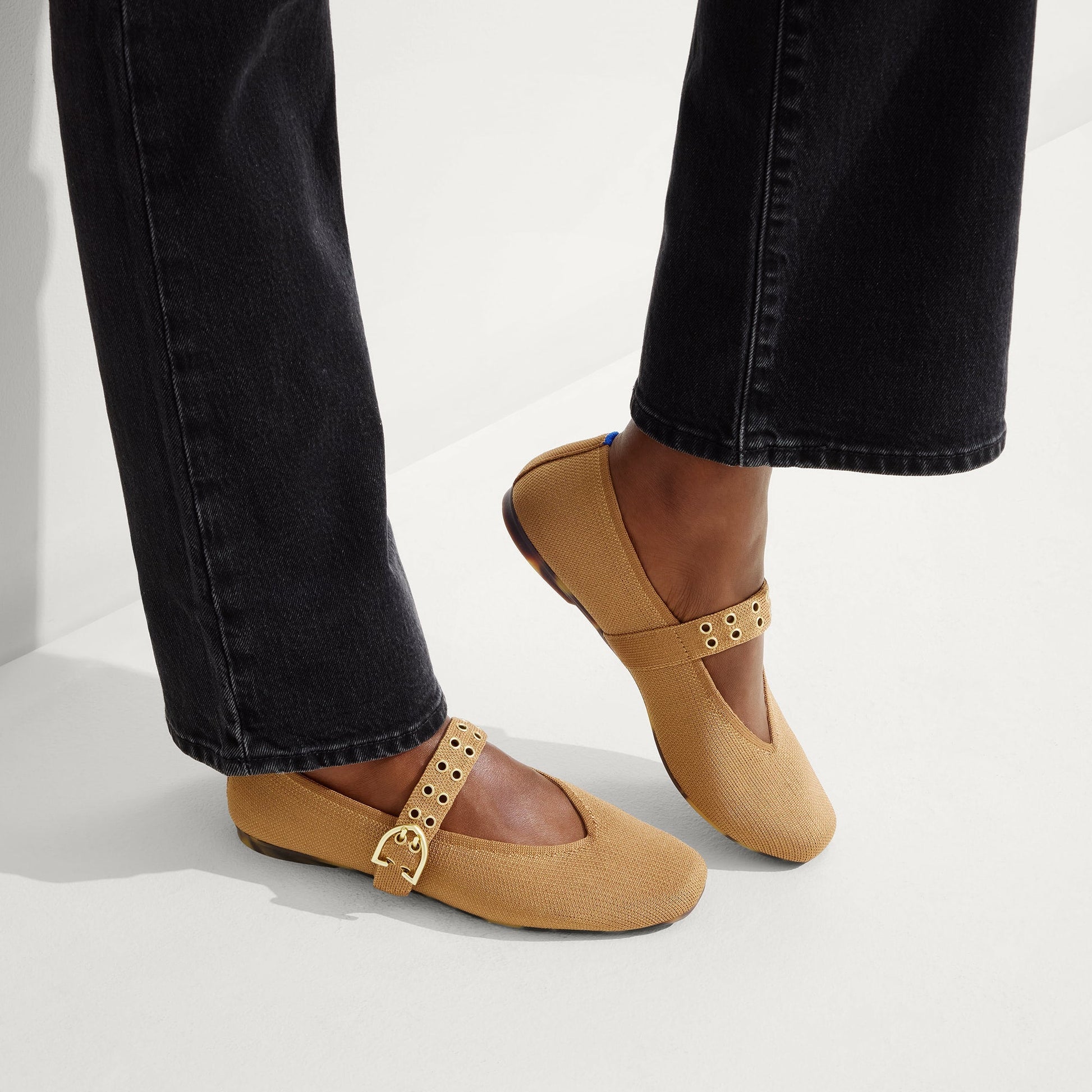 Rothys The Max Buckle Mary Jane in Java Chip