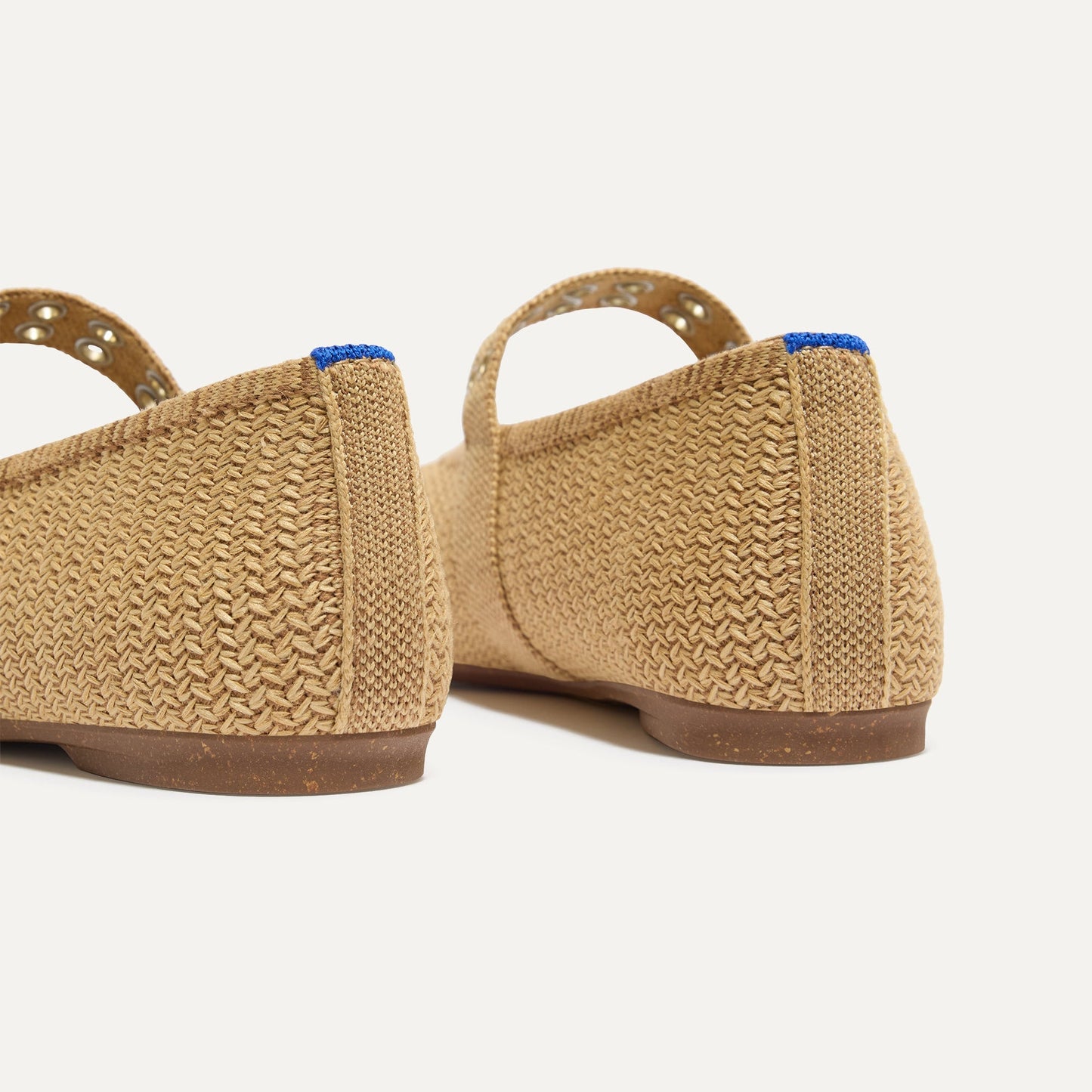 Rothys The Max Buckle Mary Jane in Tan Woven