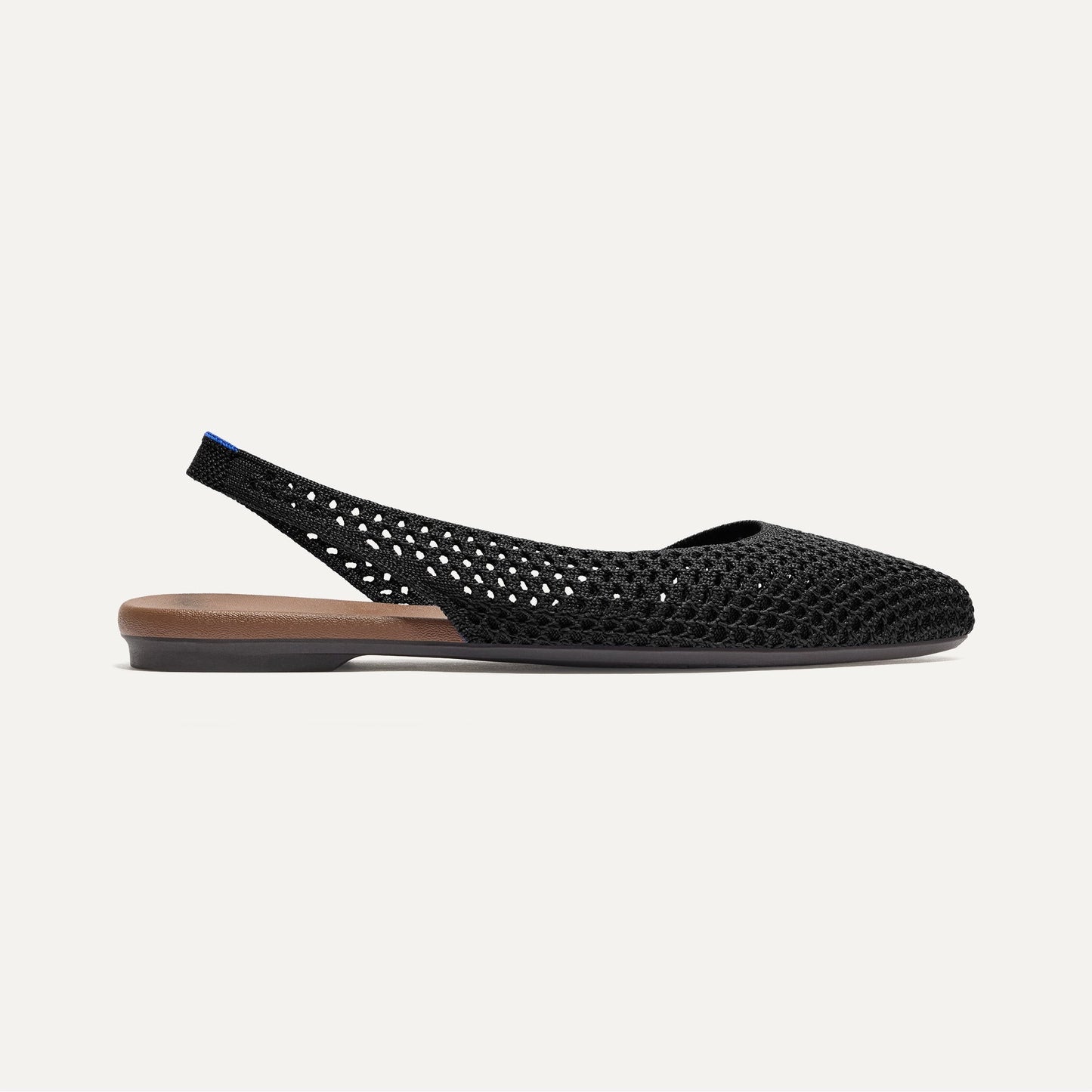 Rothys The Almond Slingback in Black Mesh