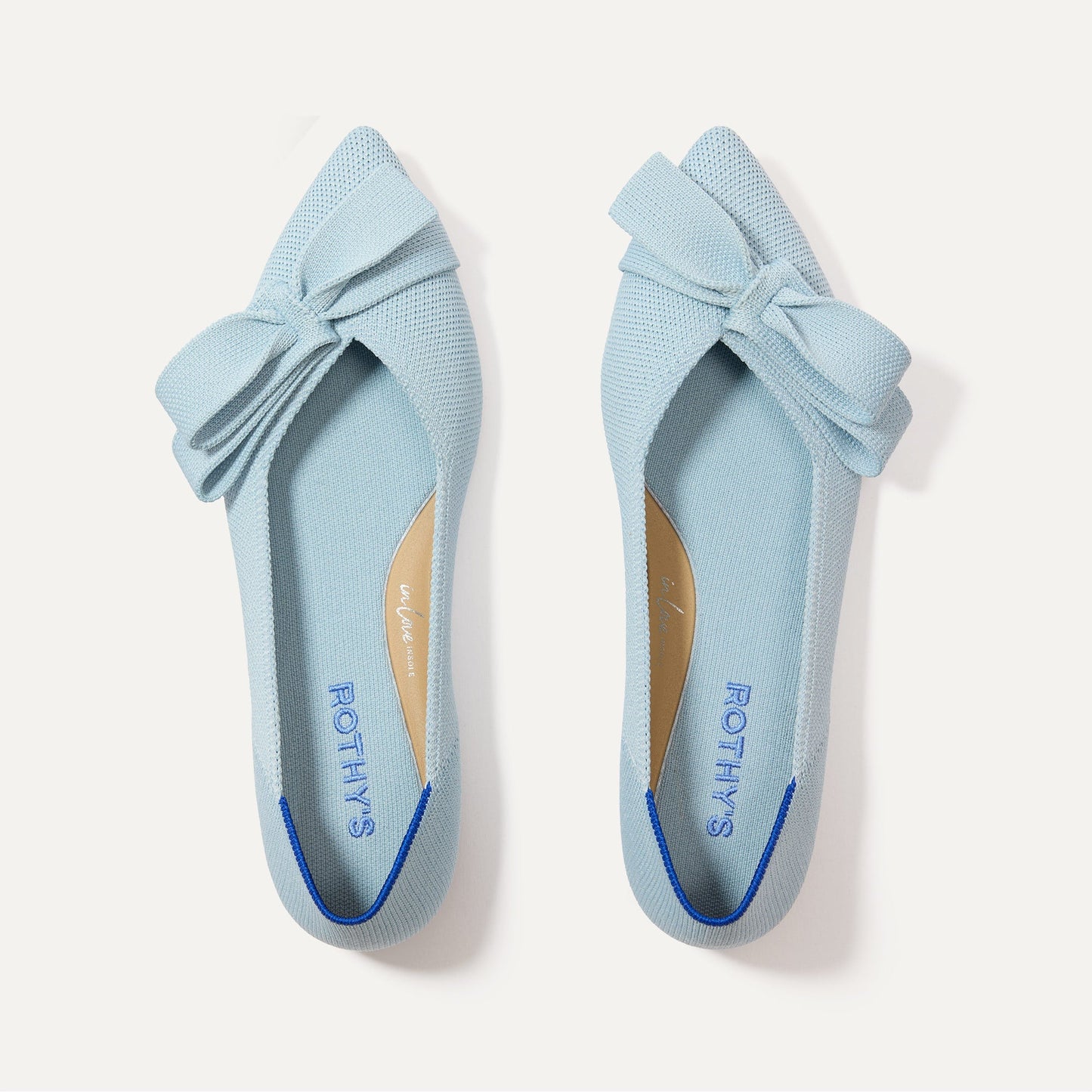 Rothys The Bow Point II in Powder Blue