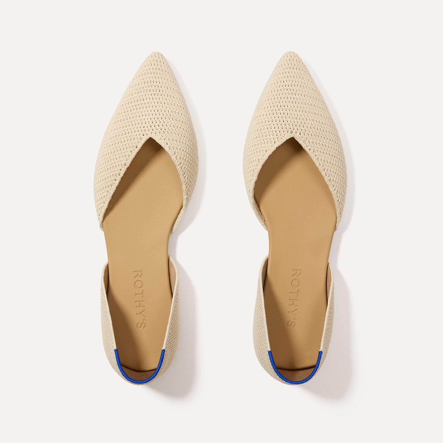 Rothys The D'Orsay Point in Conch Raffia-Knit